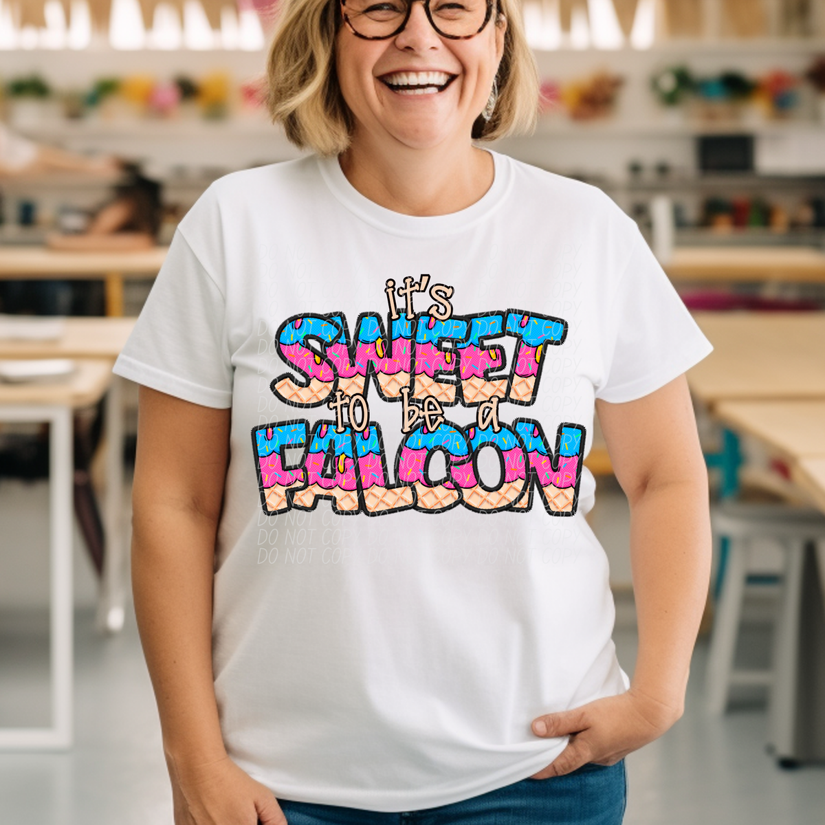 It's sweet to be a FALCON drip (Caplinger) DTF transfer