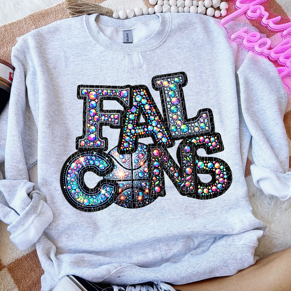 Falcons Basketball Rhinestone (CITY) 66525 DTF transfer