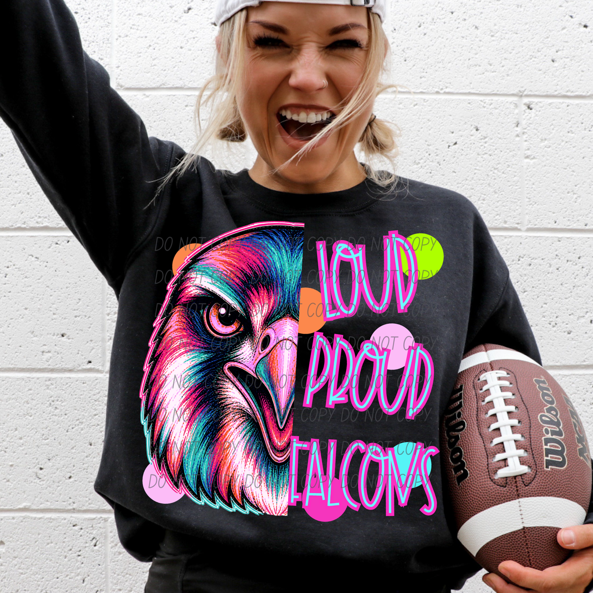 falcons loud proud polkadots (city) DTF transfer