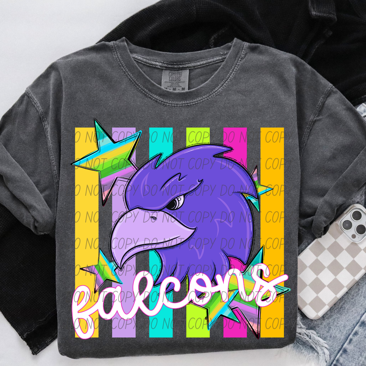 Falcons purple neon (City) DTF Transfer