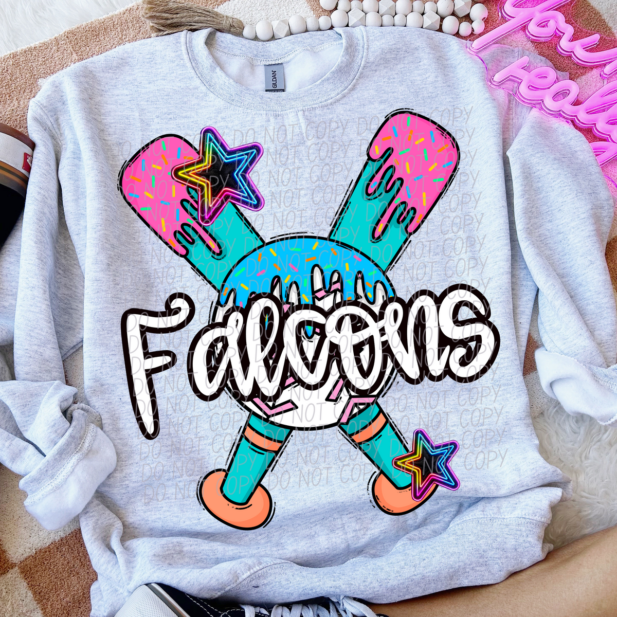 Falcons drip baseball (City) 103013 DTF transfer