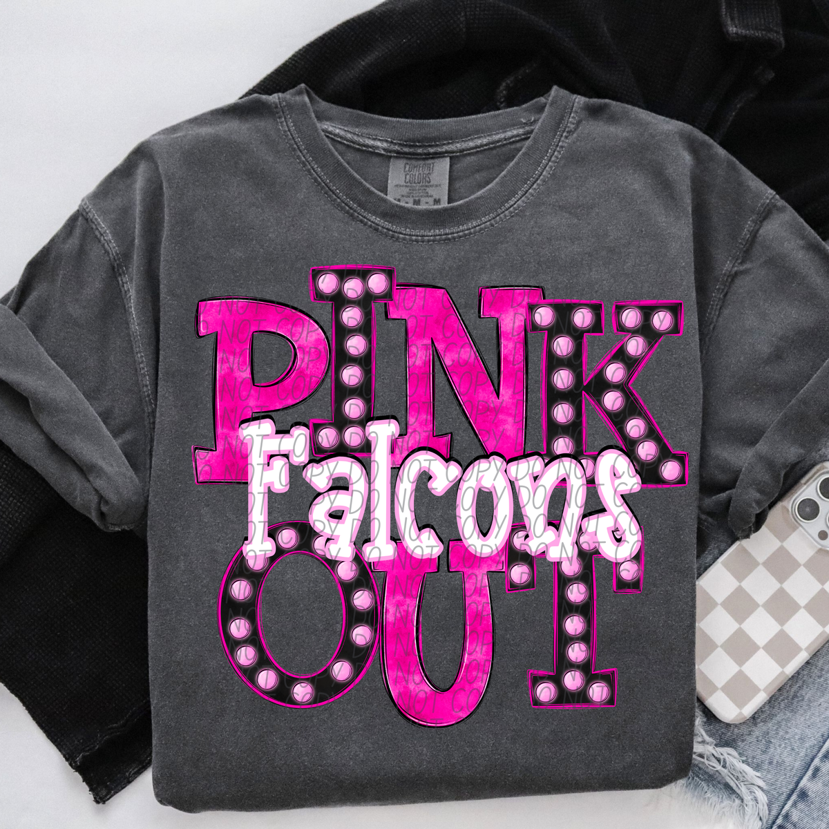 Falcons Pink Out Marquee (City) 113009 DTF transfer