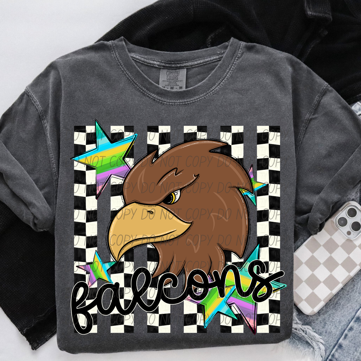 Falcons checker stripes (City) DTF Transfer