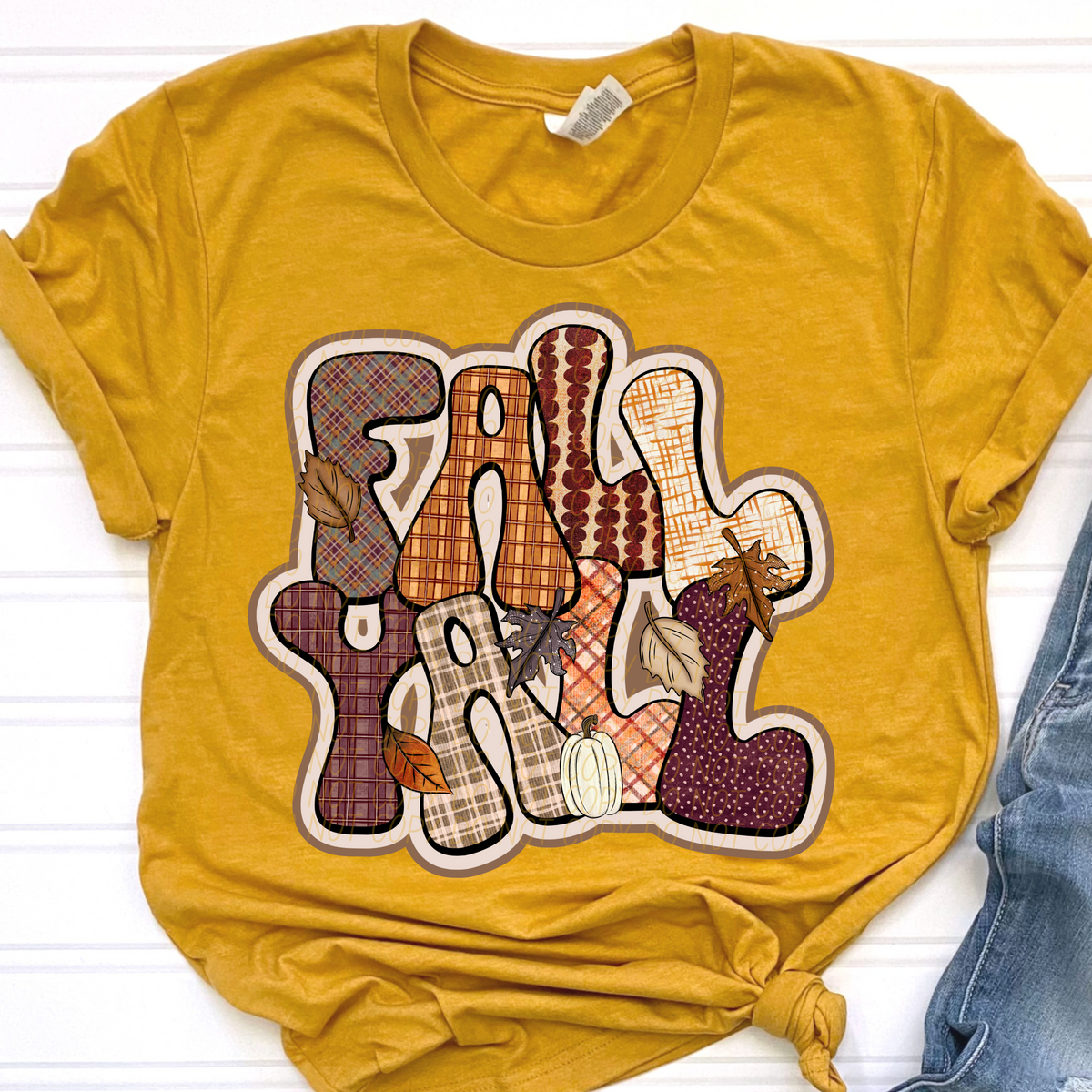 Fall yall retro TANNED FONTS CITY DTF transfer