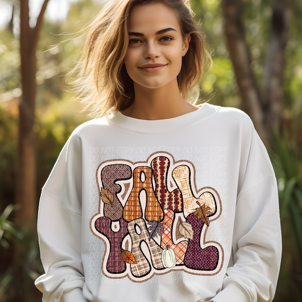 Fall yall retro TANNED FONTS CITY DTF transfer
