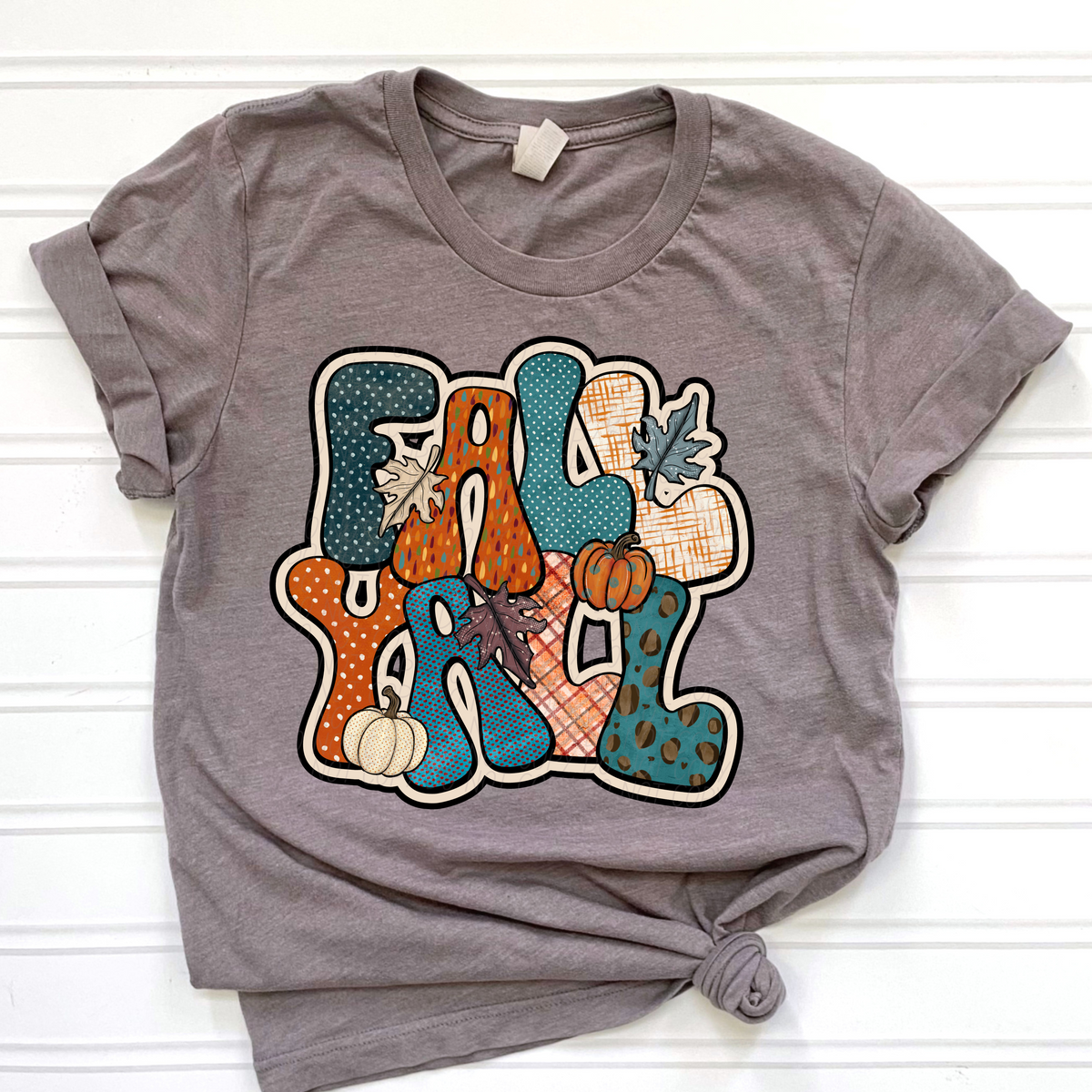Fall yall retro BLUE FONT CITY DTF transfer