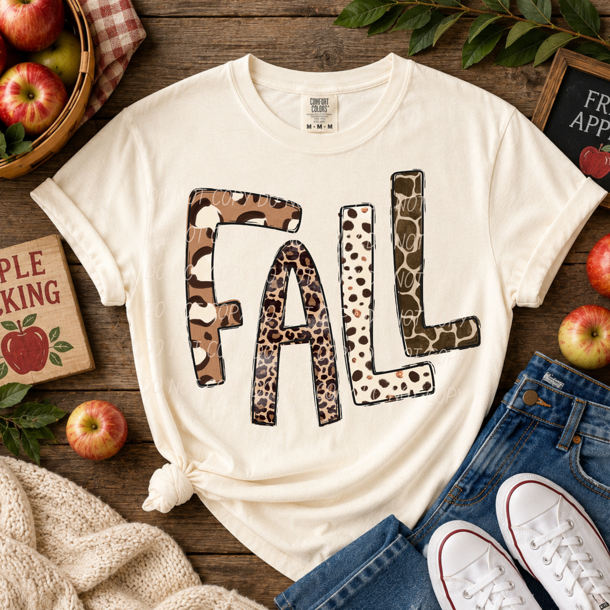 Fall-Animal Print Font (CITY)DTF Transfer