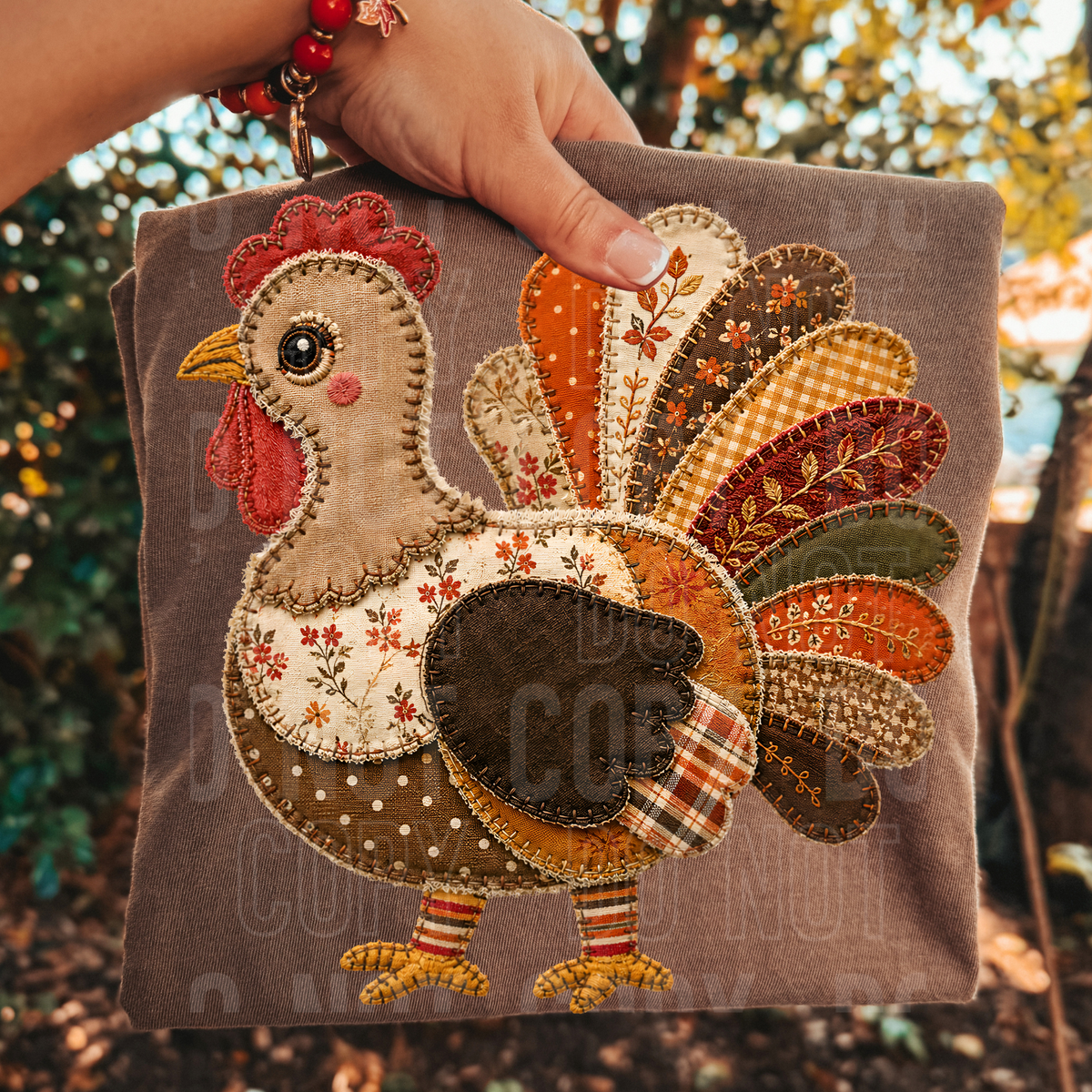 Fall turkey patchwork (SBB) DTF transfer