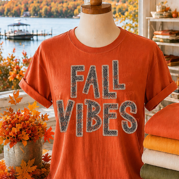 Fall Vibes leopard font (City) DTF Transfer
