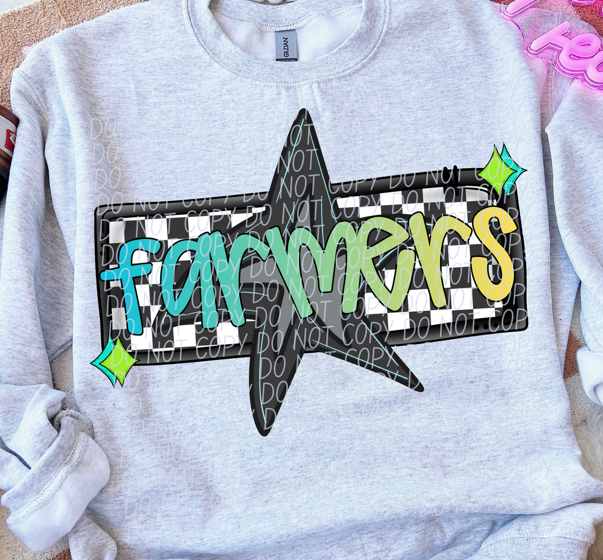 Farmers Skater Boy Mascot (City) DTF transfer