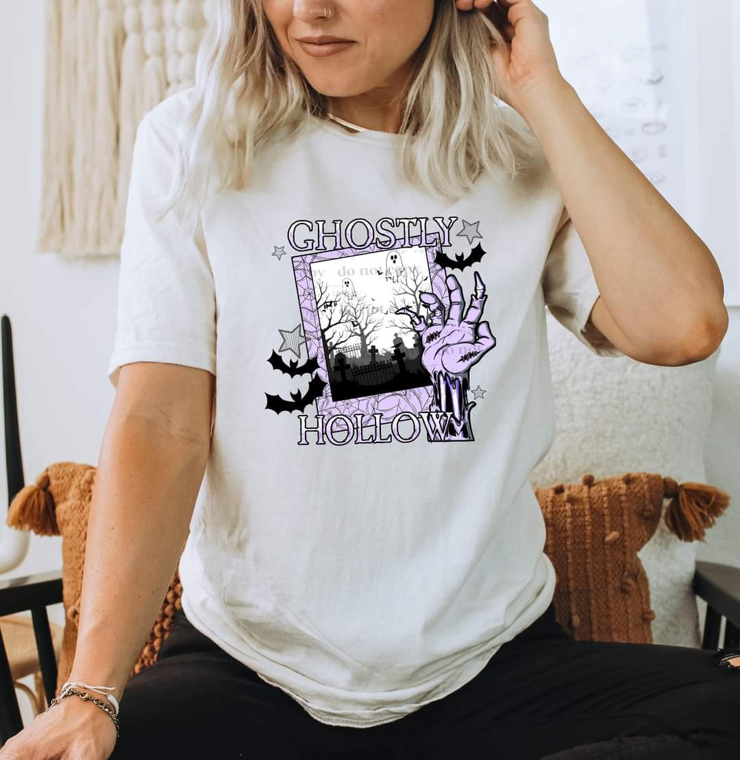Ghostly hollow purple DTF TRANSFER