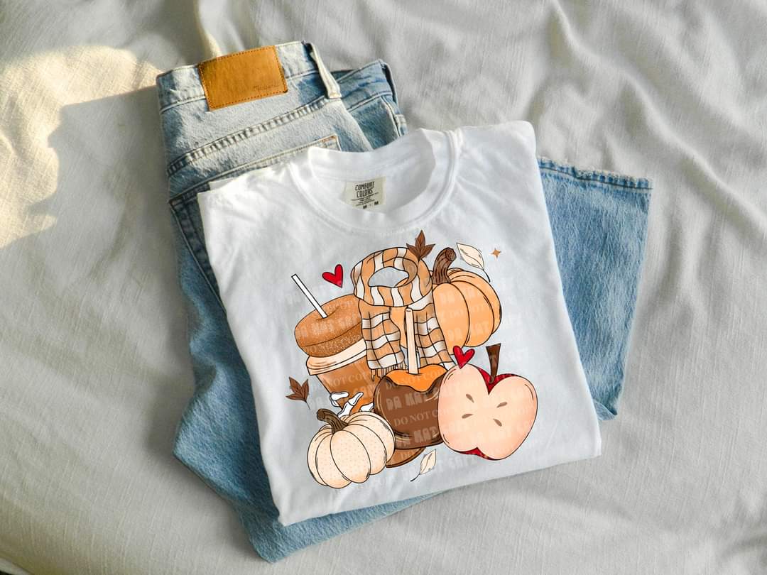 Fall items with scarf (CSC) DTF TRANSFER