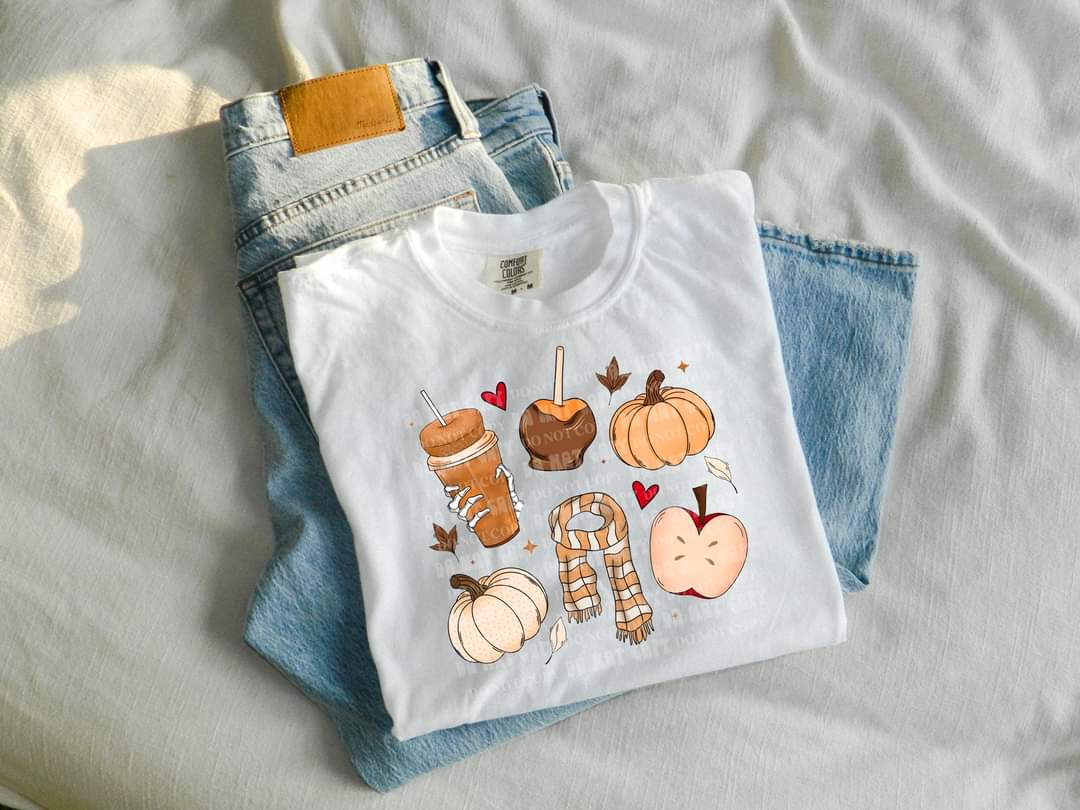 Fall items collage (CSC) DTF TRANSFER