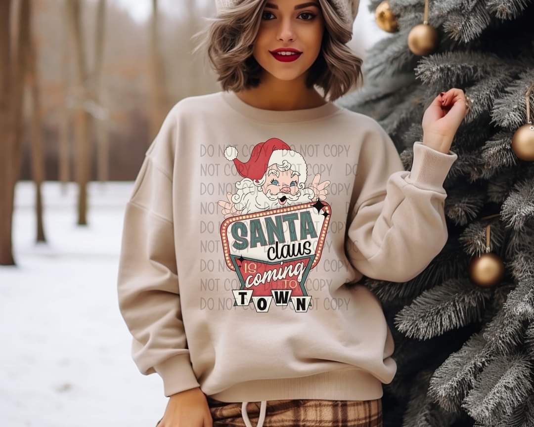 Santa claus is coming to town DTF TRANSFERS