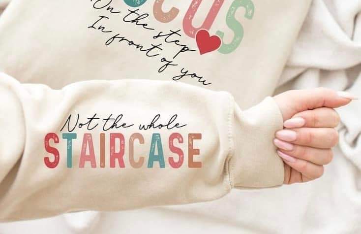 Not the whole staircase GRUNGE SLEEVE DTF transfer