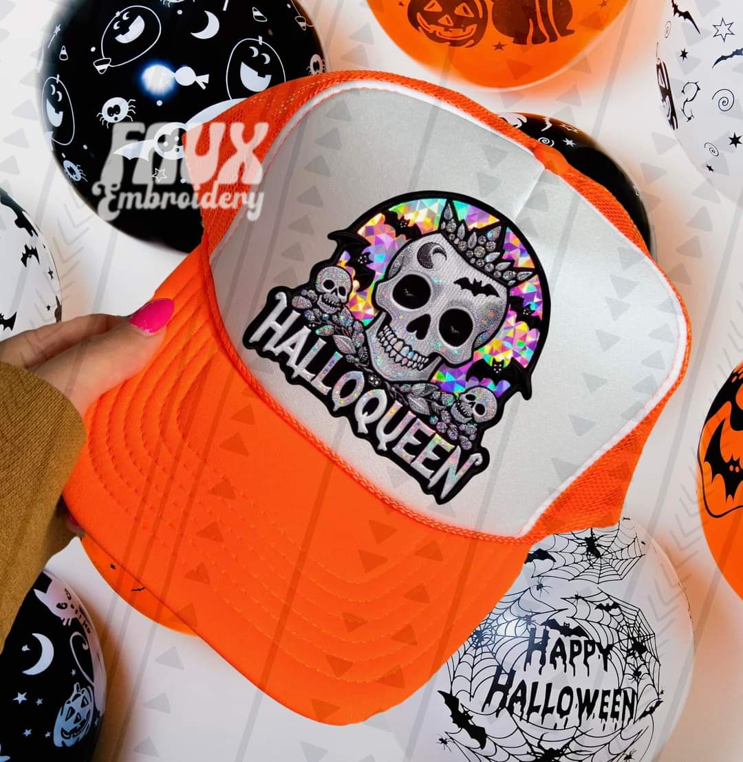 Halloqueen skull DTF transfer