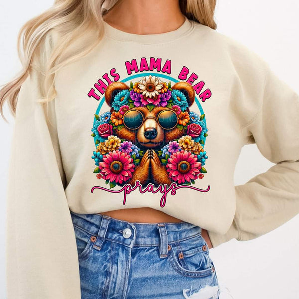 This mama bear prays DTF transfer