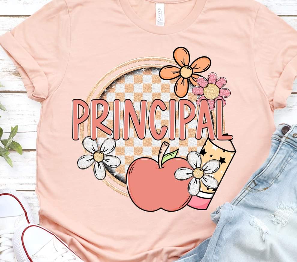 Principal circle apple pencil (S&G) DTF Transfer