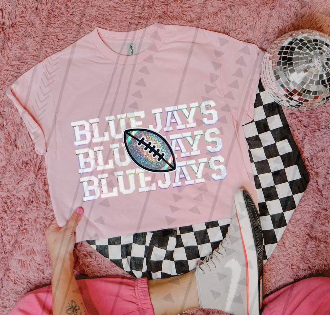 Blue jays stacked (football) DTF transfer