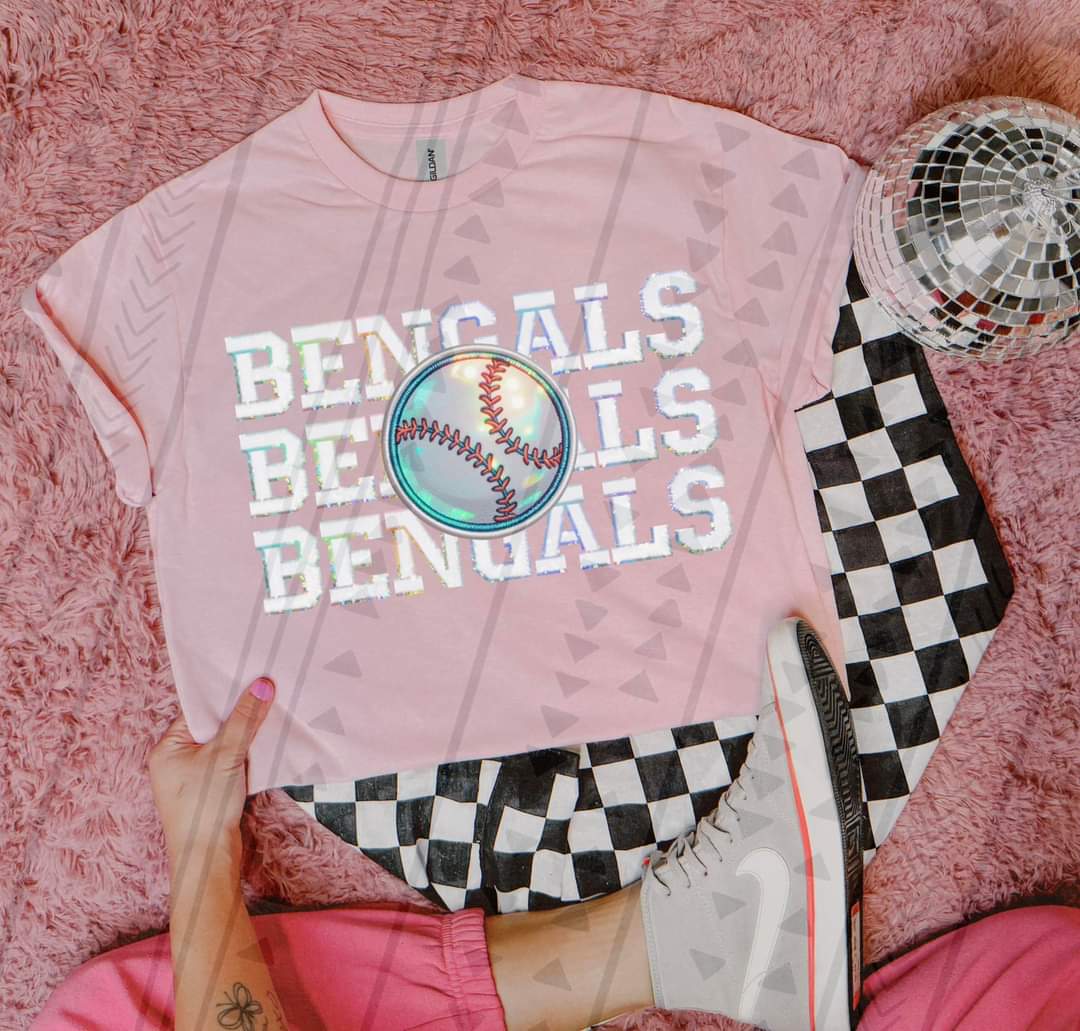 Bengals stacked (baseball) DTF transfer