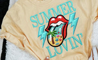 Summer lovin tongue (crafti) DTF transfers