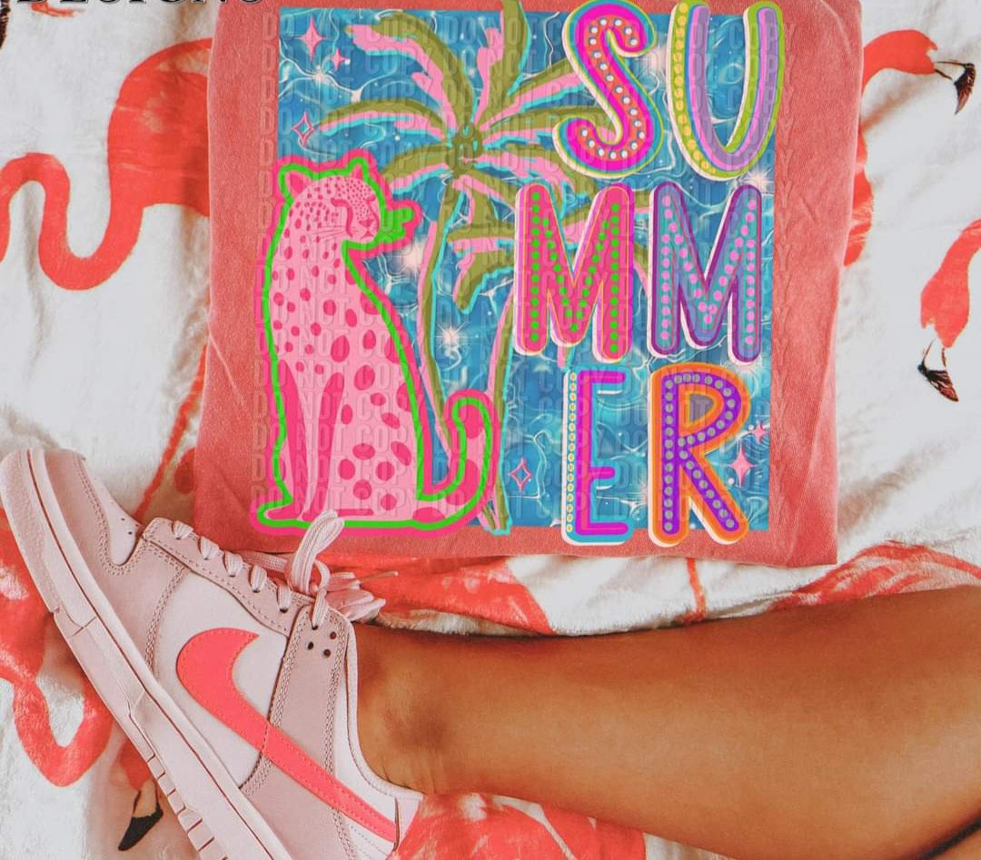 Summer colorful tiger (crafti) DTF transfers