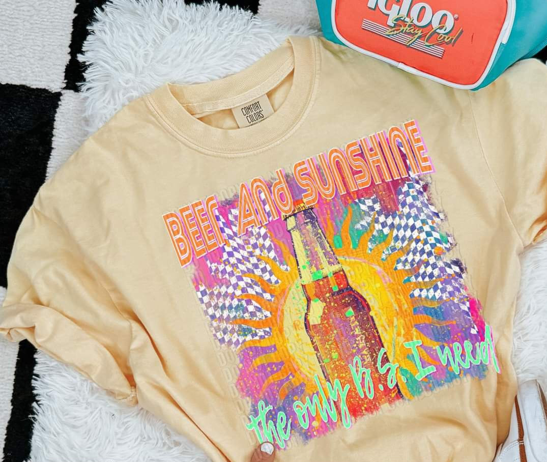 Beer and sunshine the only B.S I need (crafti) DTF transfers