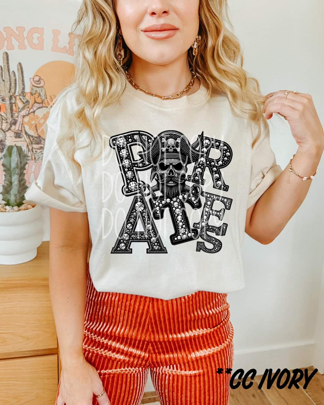 Pirates sequins DTF transfer