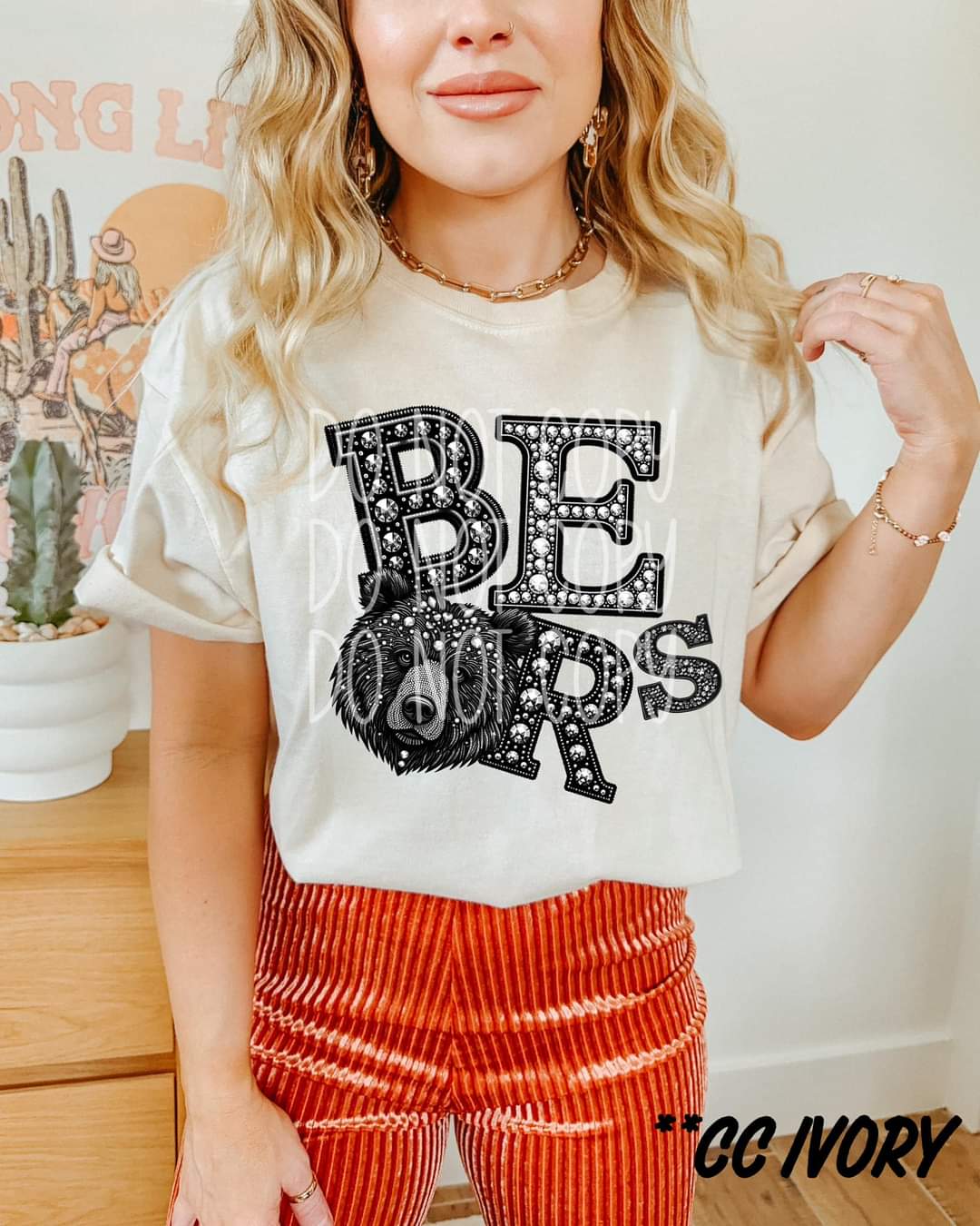 Bears sequins DTF transfer
