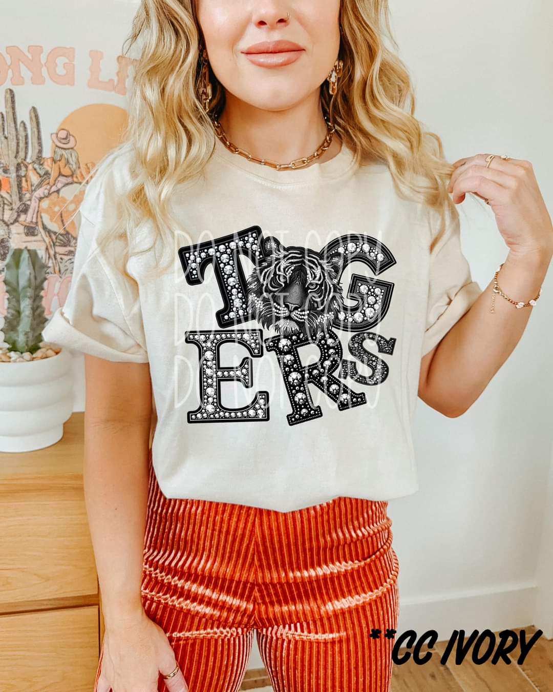 Tigers sequins DTF transfer