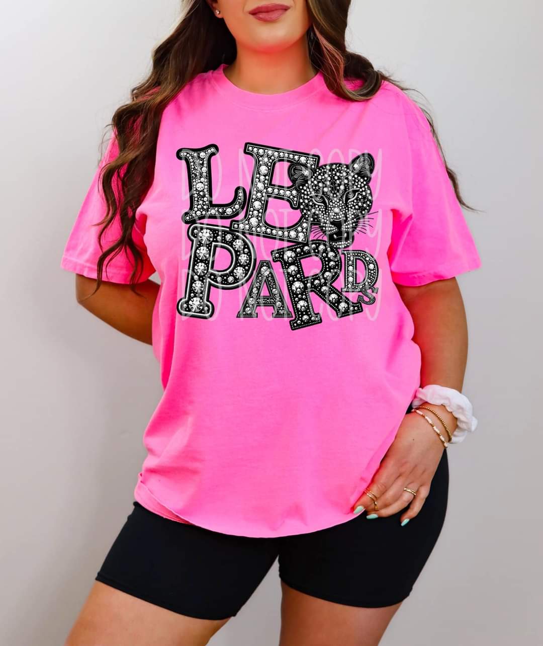 Leopards sequins DTF transfer
