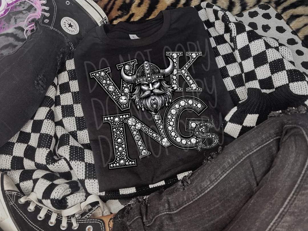 Vikings sequins DTF transfer