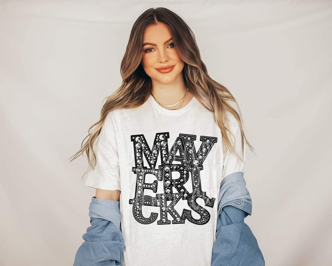 Mavericks RHINESTONE DTF transfer