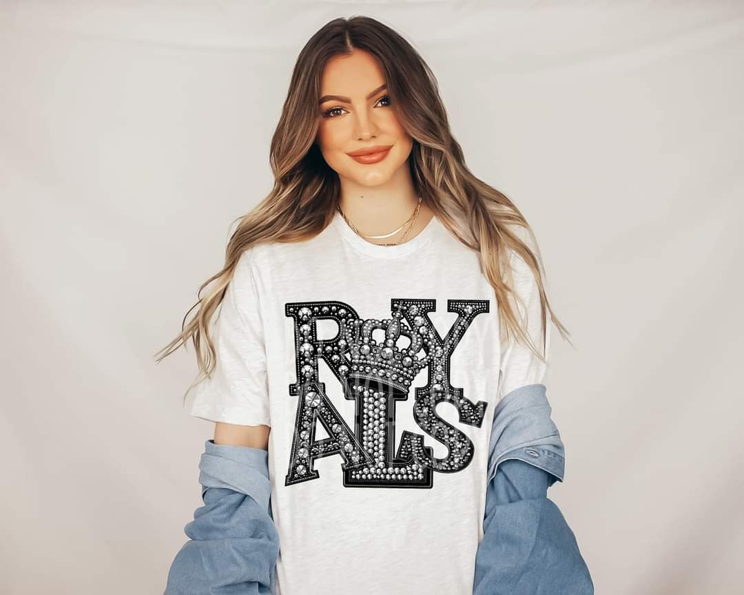 Royals RHINESTONE DTF transfer