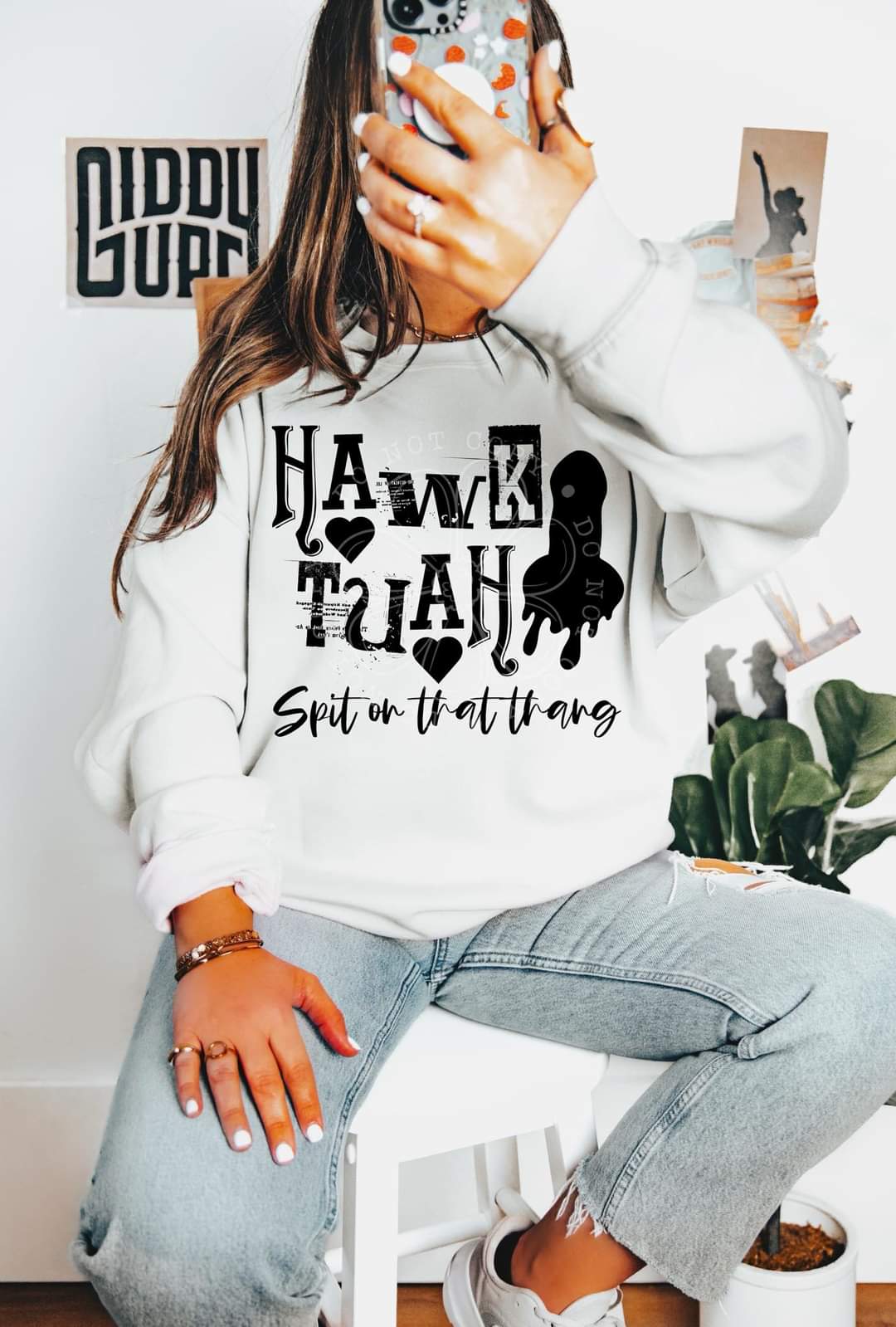 Hawk tuah spit on that thang (penis) Lyttle DTF transfer