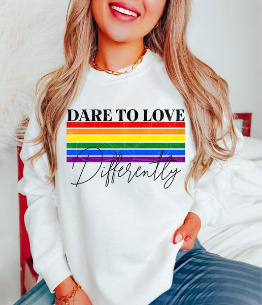 Dare to love differently lyttle DTF transfer