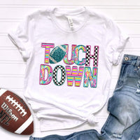 Touchdown blue sequins football CITY DTF transfer