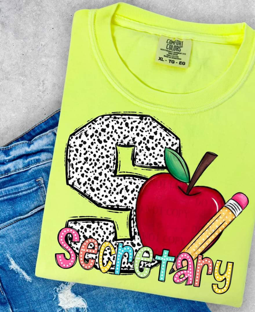 S dalmatian Secretary DTF transfer