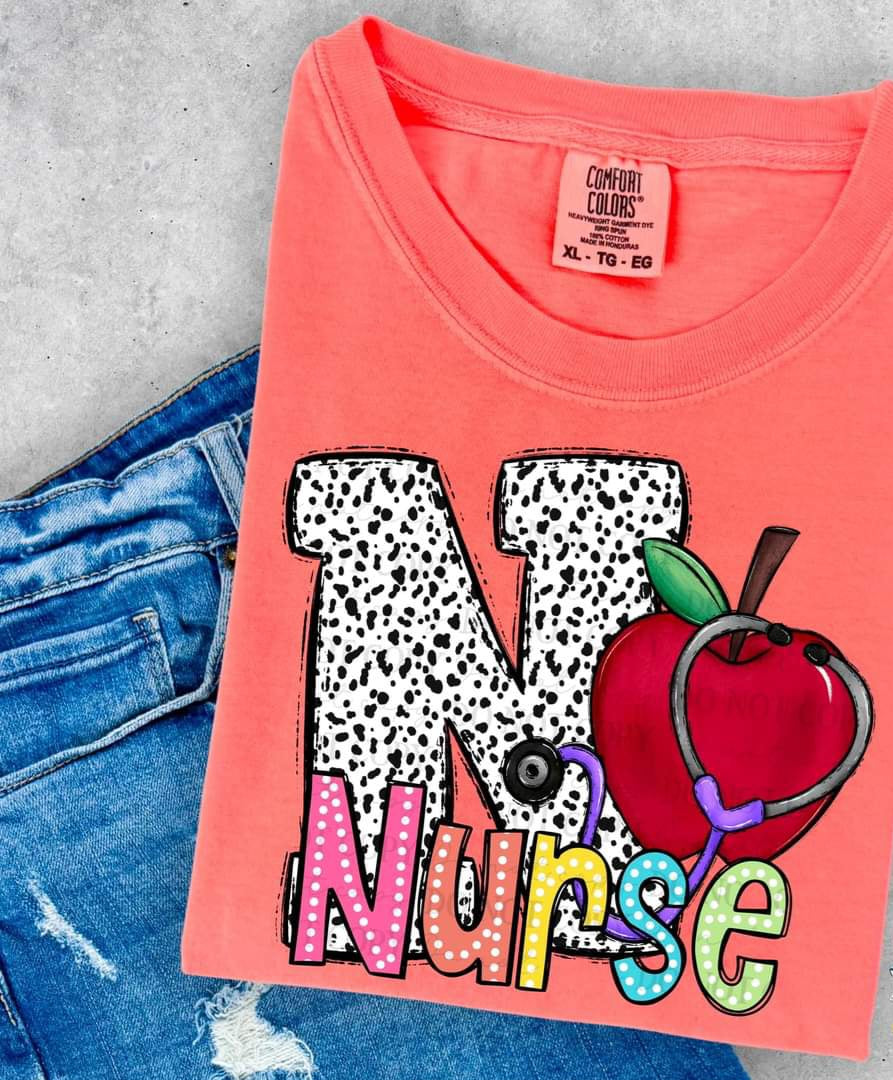 N dalmatian nurse DTF transfer
