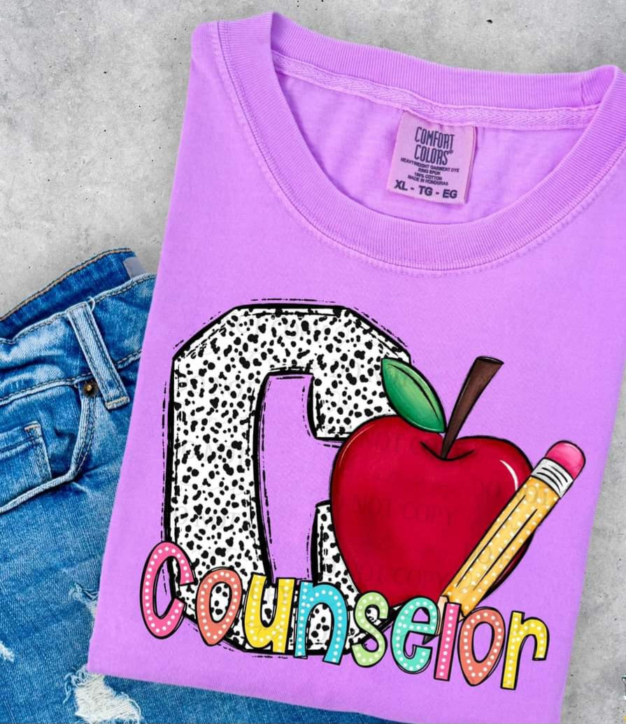 C dalmatian counselor DTF transfer