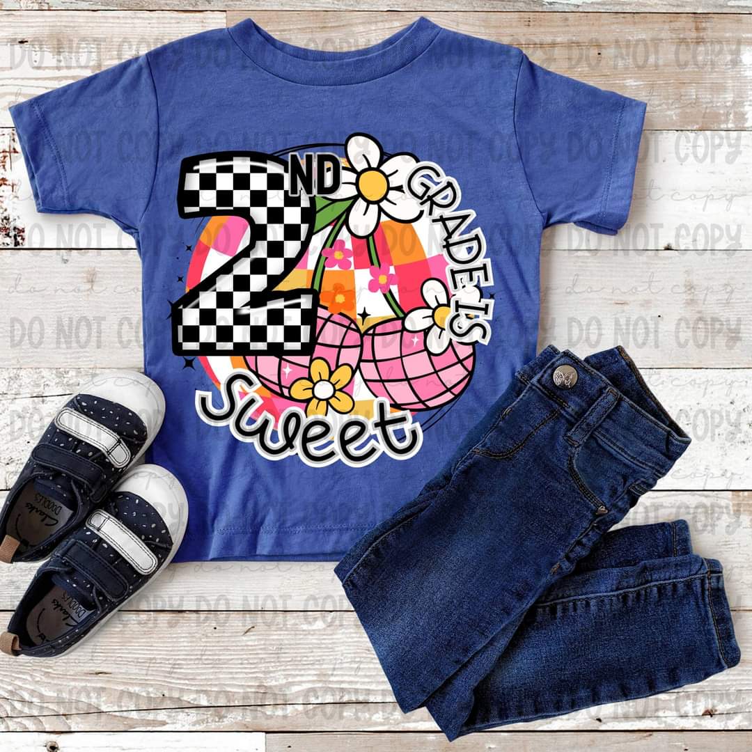 2nd grade is sweet circle 45036 DTF transfer