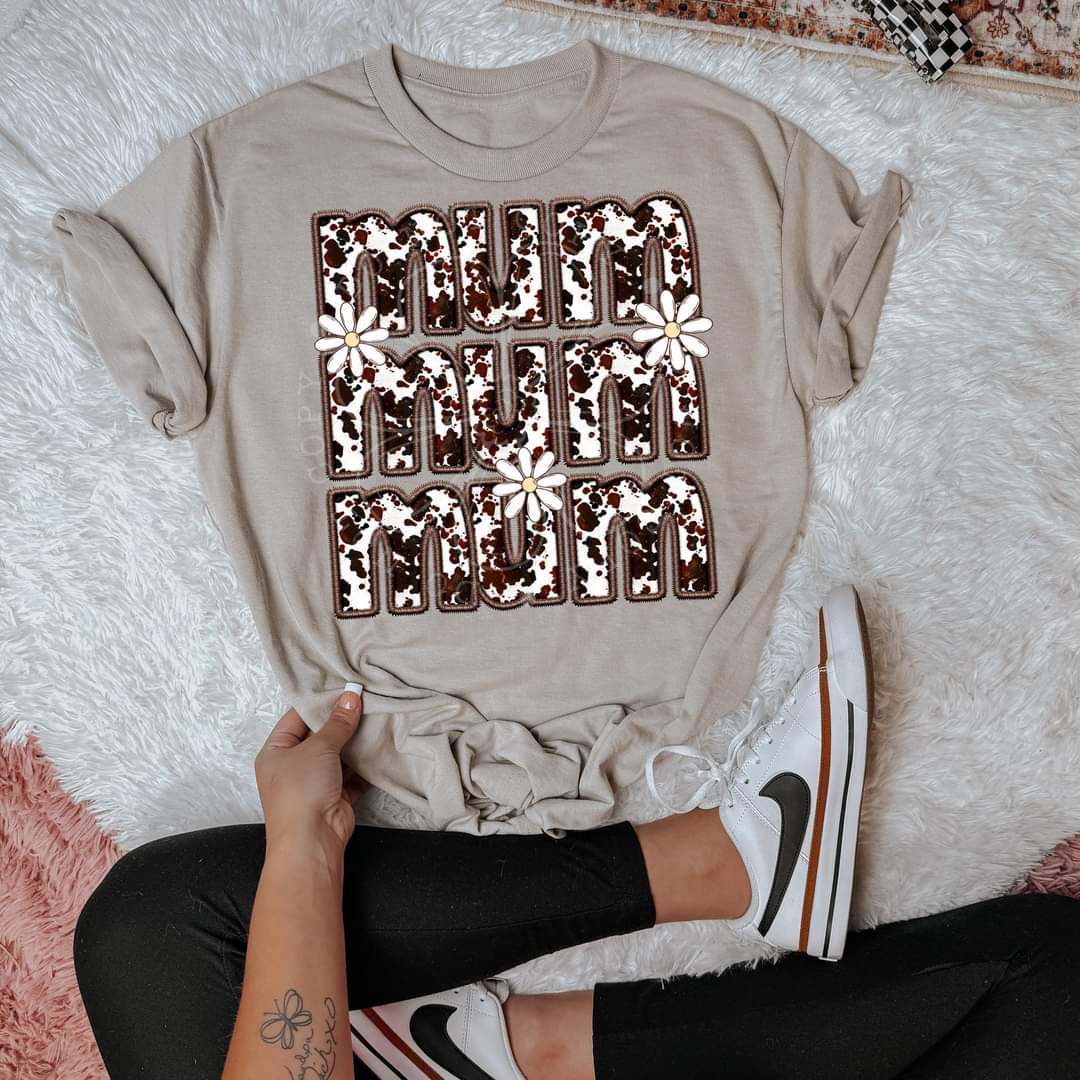 Mum cowhide stacked lyttle 45192 DTF transfers
