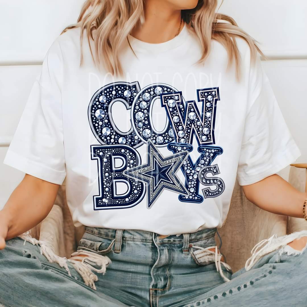 Cowboys STAR rhinestones 45280 DTF transfers