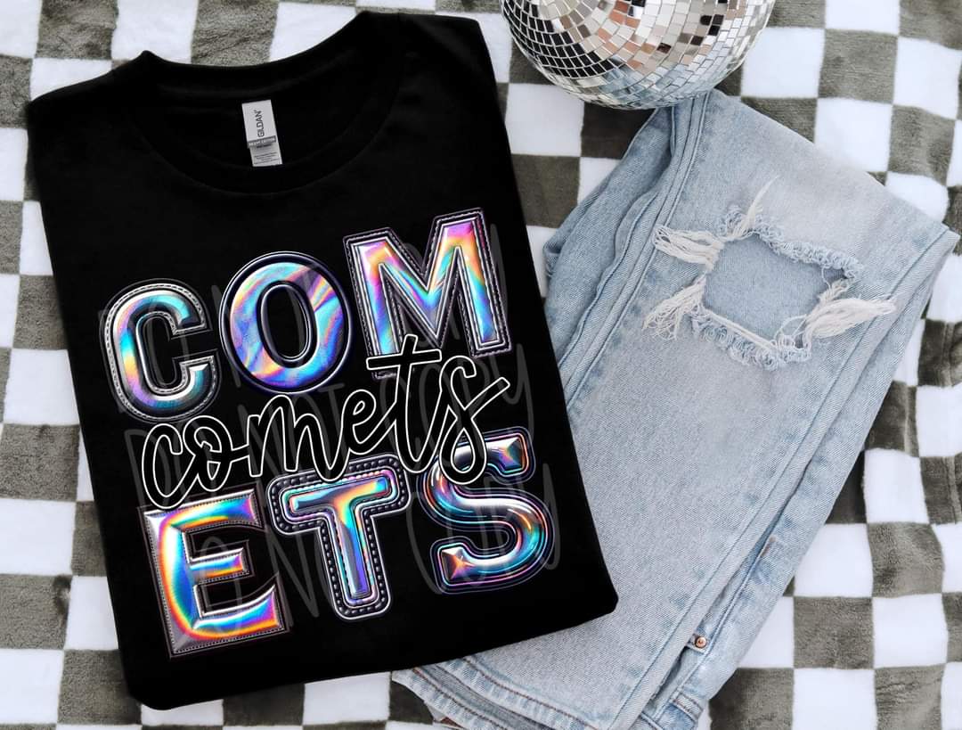 Comets holographic 45328 DTF TRANSFER