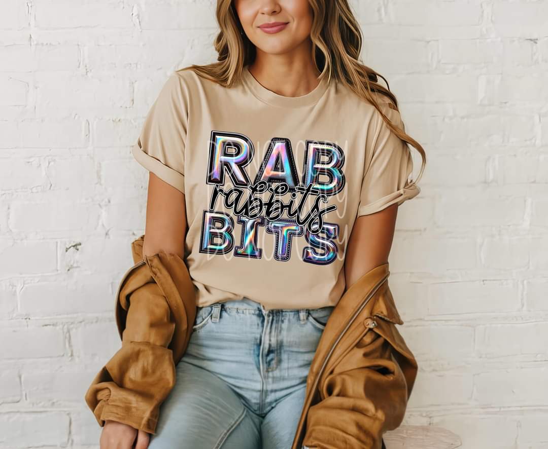 Rabbits holographic 45470 DTF TRANSFER