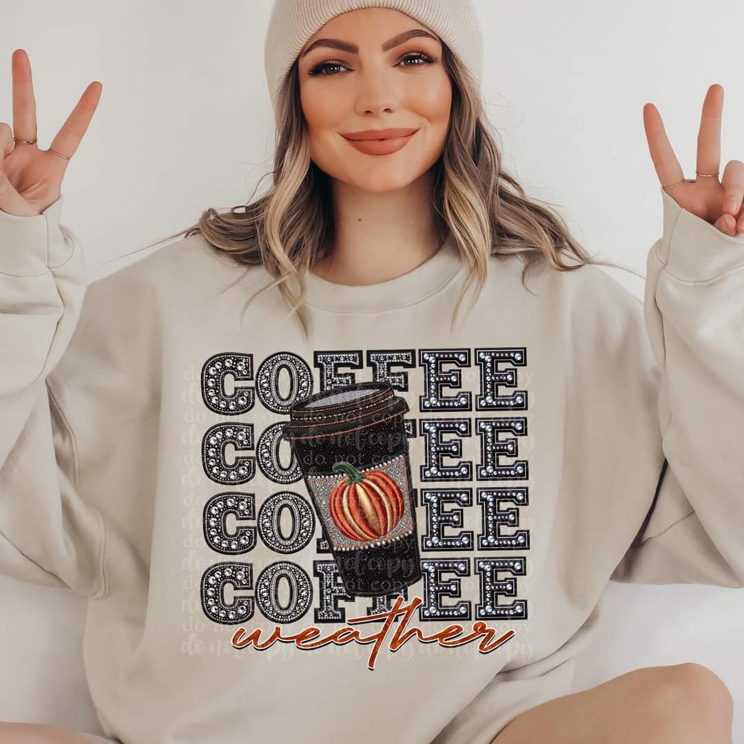 Coffee weather stacked TDD 45479 DTF transfer