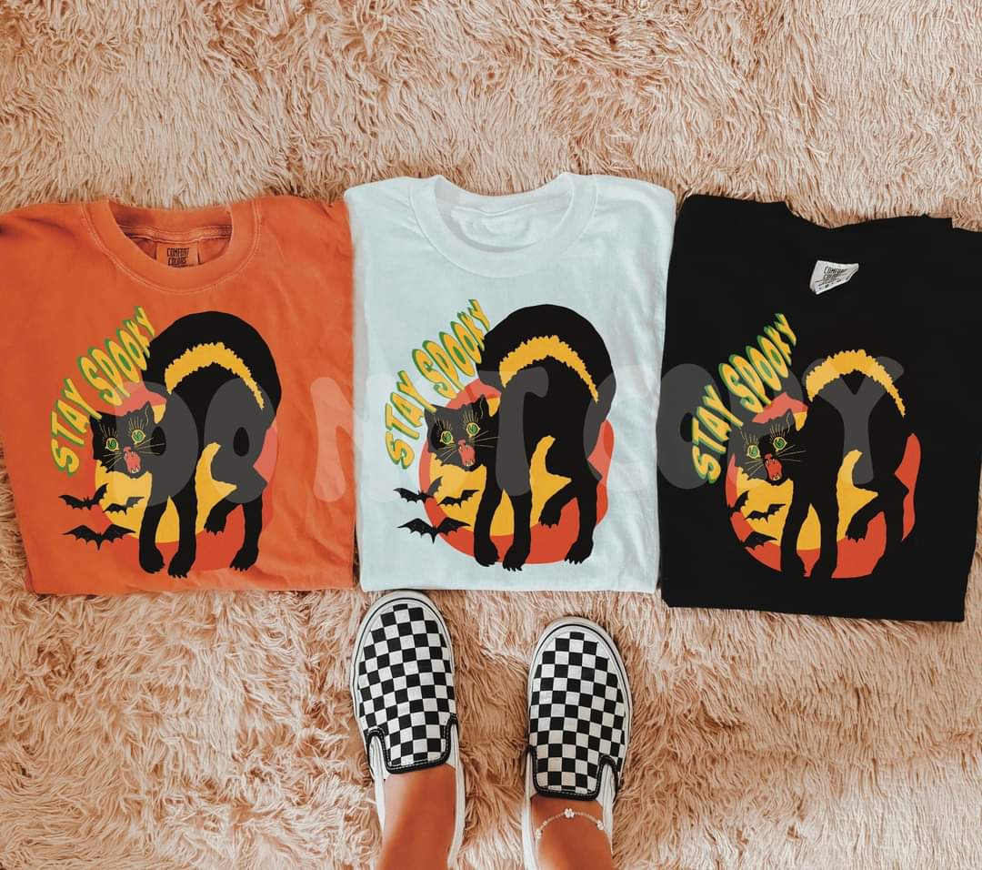 Stay spooky cat RTD DTF transfer