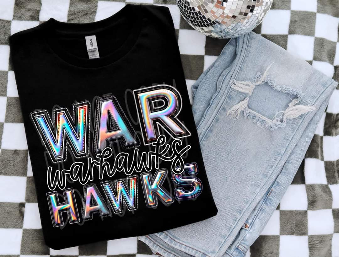 Warhawks holographic 45552 DTF TRANSFER