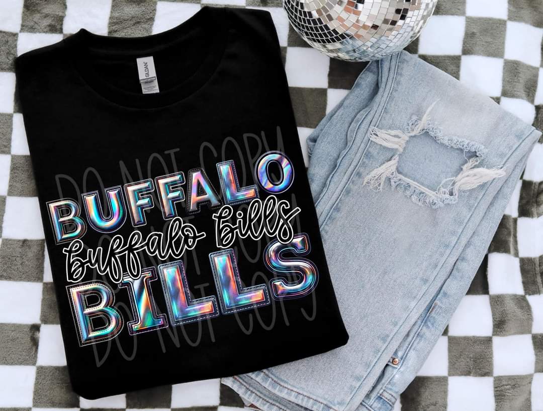 Buffalo bills holographic 45550 DTF TRANSFER