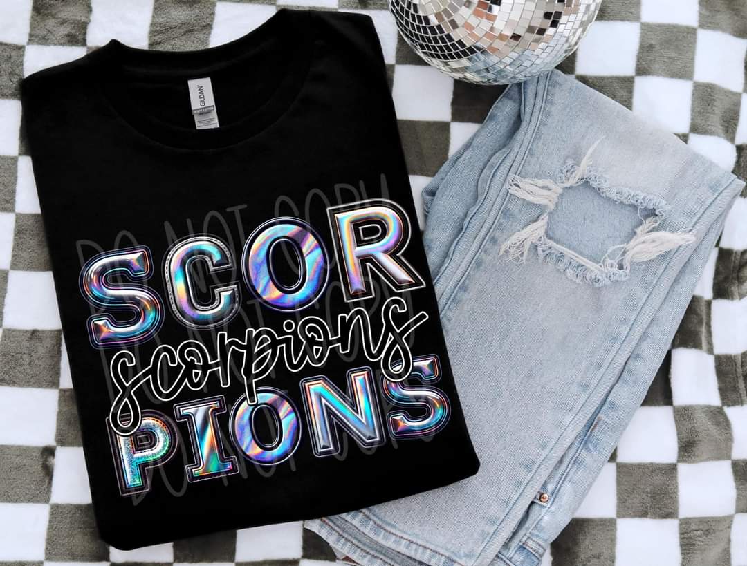 Scorpions holographic 45546 DTF TRANSFER